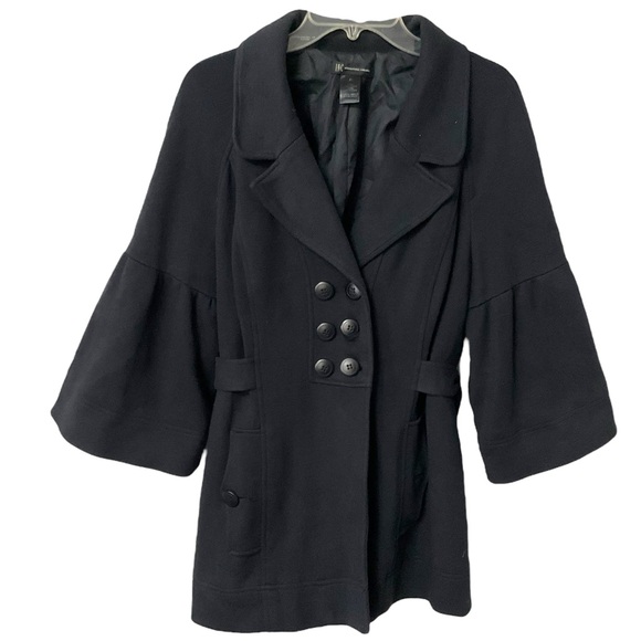 INC‎ International concepts Black Bell Sleeve Coat Jacket XL Women Fall Office - Picture 2 of 6